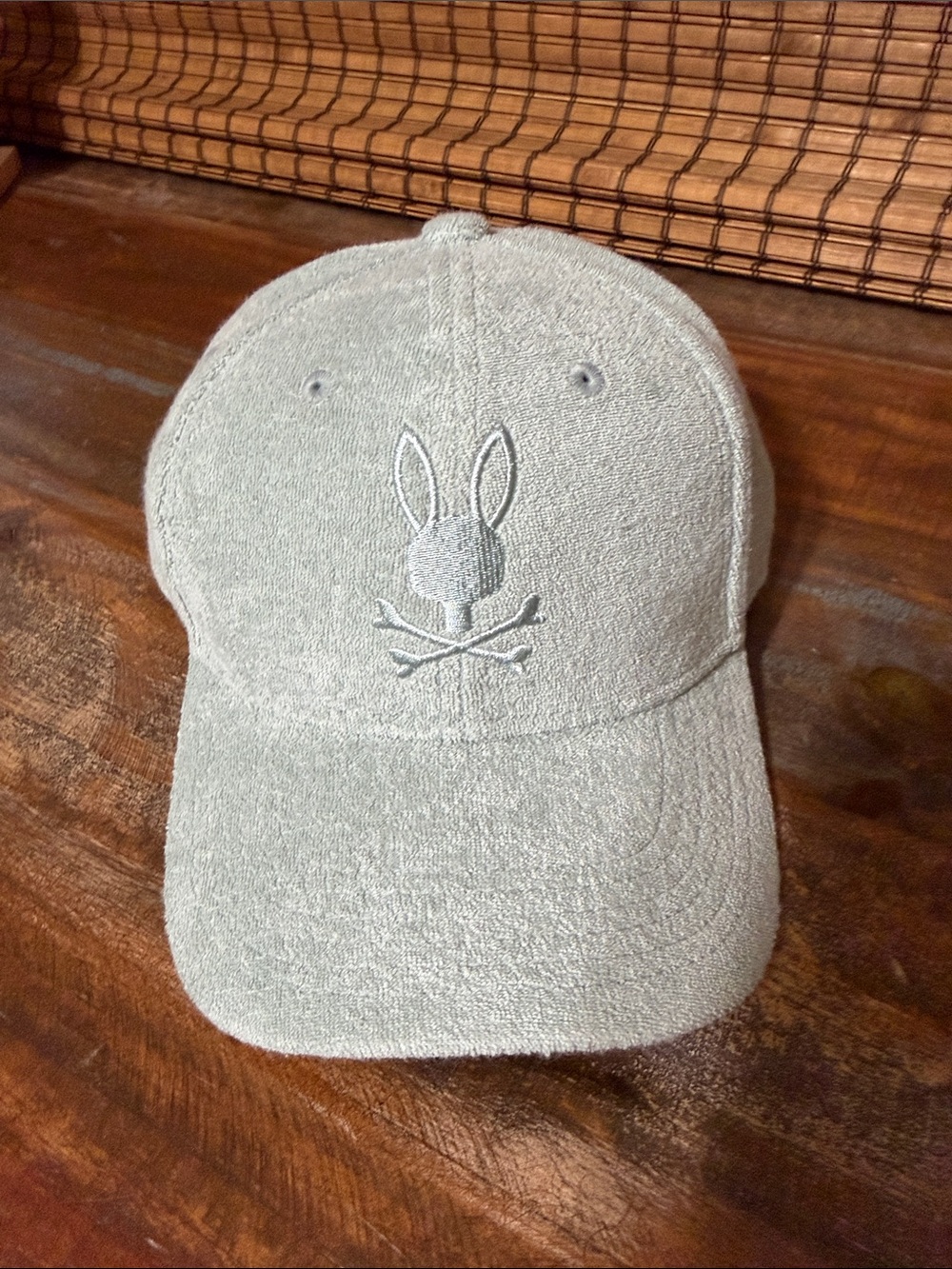 Psycho Bunny Terry Cloth Baseball Cap - Light Sage Green Unisex One Size Velcro